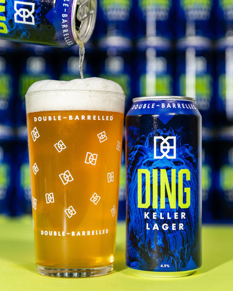 Double Barrelled Ding Lager 4.9% (440ml)