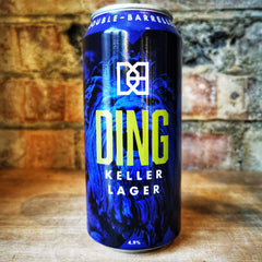 Double Barrelled Ding Lager 4.9% (440ml) - Caps and Taps