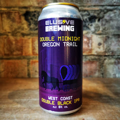 Elusive Double Midnight Oregon 2025 Double Black IPA 8% (440ml) - Caps and Taps